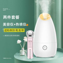 Golden Rice Face Steamer Open Pores Thermal Sprayer Facial Ion Rehydration Steam Sprayer Facial Steamer Home