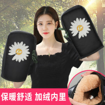 Electric motorcycle handlebar cover winter warm plus velvet thickened waterproof battery car gloves for men and women