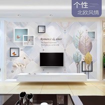 2021 New 18d TV background wall wallpaper 3d stereo atmosphere 8d living room wallpaper modern minimalist film wall