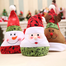 Christmas gifts Christmas decorations Christmas hats Blue and white porcelain Christmas hats three-dimensional Christmas hats