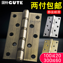 Good 5430 stainless steel thickened door hinge 5 inch silent door loose leaf wooden door folding (2 pieces price)