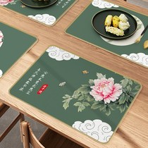 Retro Chinese Wind Q Bomb Silicone Anti-Burn Mat Meal Cushion No Wash Mat Ashtrays Ashtrays Mat Tea Set Tea Point Dinner Plate Mat