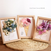 Dried flower photo frame flower three-dimensional hand sticker wall hanging diy forever flower material home decoration painting ornaments