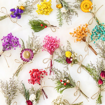 Mini dried flower wall decoration wall hanging small bouquet flower arrangement diy material mixed with hand gift box decoration hanging wall