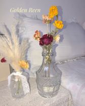 Golden Reen Classical ins French style glass transparent crystal Nordic vases flower arrangement for festive items