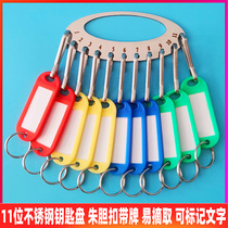 Small stainless steel key disc disc easy to disassemble Zhudant chain porous keychain key storage key ring big ring