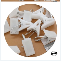 Adhesive hook ring accessories bed curtain clip strong tooth force snap type new white small clip plastic curtain clip underwear clip
