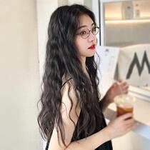 Wig female hair one piece of traceless water ripples long curly hair wig patch invisible simulation hair extension piece U-shaped