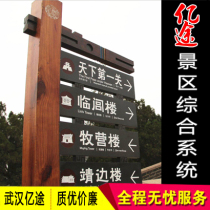 Beautiful village guide system identification village entrance sign Imitation wood grain rural road advertising sign Village nameplate
