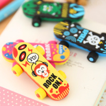 Cartoon creative eraser children learning stationery cute scooter rubber kindergarten student gift