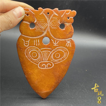 Battle Han Ming old Xiuyu antique jade Jade antique high ancient jade old jade pendant axe ornaments handle pendant