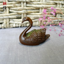 Su Gong solid copper Japanese Swan paper paper Wen Town pen holder copper tea play tea play tea pet can raise clearance