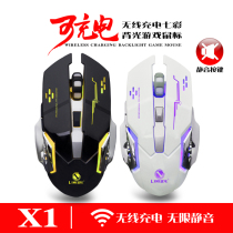 Limei X1 rechargeable wireless mouse Colorful backlit game plating Hot Wheels silent button wireless mouse