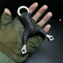 New stainless steel single card slingshot outdoor precision competitive round skin rapid fire multi-purpose fish single-strand card ball projectile