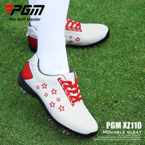 Golf shoes ladies waterproof shoes soft microfiber material activity nail printed tide shoes