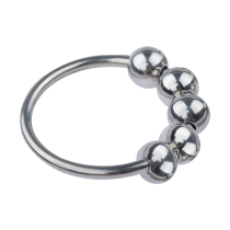 Five-bead lock fine ring glans mens stainless steel adult fun JJ ring rooster metal ring lower body adult sex products