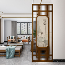 New Chinese screen partition living room entrance solid wood craft bedroom entrance barrier modern simple decorative fence