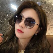  Round face suitable sunglasses girl driving sunglasses high-end women 2021 wide face ing sunscreen anti-UV tide