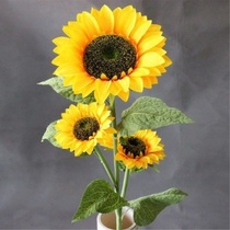  Simulation sunflower sun flower fake flower silk flower dried flower living room floor-to-ceiling placement of high-end European-style decorative small flower bouquet