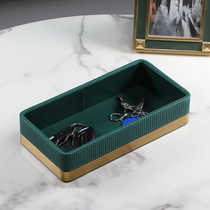 Key storage box light luxury high-end porch door creative ornaments living room desktop sundries cosmetics jewelry tray