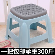 Plastic bench thickened and durable household small chair economical and practical adult strong baby short children non-slip