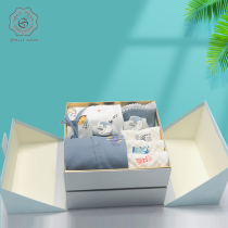  Newborn supplies Baby gift box Newborn baby pure cotton one-piece romper climbing suit Full moon gift