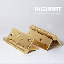 Imported silent hinge hinge door pure copper wooden door thick heavy toilet invisible bearing hinge 5 inch