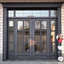 Villa door zinc alloy glass door rural entry door home door to door rural self-built house tempered anti-theft door