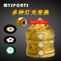 Top Wood Solid Wood Old Nostalgic Children Toys Shine Fitness Rope Whipping Ice Monkey Big Numbers Sophorwood Tops