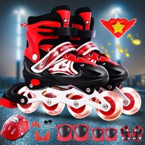 Skate Shoes Children Full Suit Boys Girls Adults Straight Rows Roller Skate Skate Shoes Skate Skate Adjustable Flash