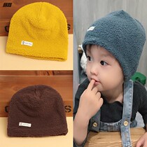 Cotton thick warm baby hat autumn and winter baby ear protection cap knitted childrens hat boys and girls tide