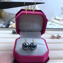 Diamond-encrusted 14k gold-infused high-colored earrings Natural seawater mother-of-pearl earrings Temperament female earrings are not pearls