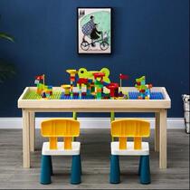 Family large indoor and outdoor table and chair space experience male baby playground square stalls building block table toy box