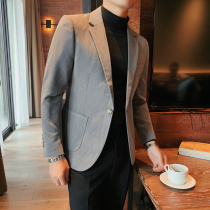 Spring and Autumn Suit Men Korean Slim Business Pure Color Handsome Small Suit Jacket Single West Shirt Men Summer