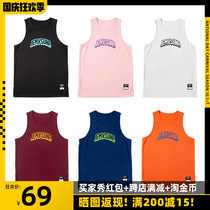 Jemvsunp American basketball vest basketball uniform loose quick-drying t-shirt jersey sleeveless sports training fitness suit