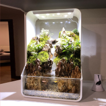 Rainforest tank fish tank living room small desktop plant water and land tank water curtain wall water landscape ecological landscaping package