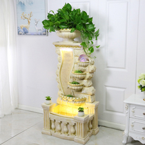 Goldfish tank living room large floor-to-ceiling household ecological flowerpot flowing water balcony vertical Nordic decorative ornaments landscaping