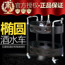 Southern Oval paulownia wine water truck living room two-story trolley service car delivery car wooden oval wine truck
