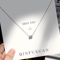 Small brute waist silver necklace womens sterling silver light luxury ins niche brand design sense 2021 new 2022 collarbone chain