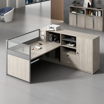 Office desk simple modern staff 4 double 6 staff station screen card holder financial desk and chair combination
