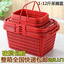 Bayberry basket packaging 1-12 kg thickened square with lid bayberry basket fruit storage basket plastic disposable portable