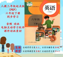 Audio animation and computer point reading software in which the person teaches three starting PEP English six-grade lower volume textbook synchronization