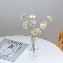 dandelion * Phalaenopsis dried flower White Violet Japanese Glass Vase ornaments home coffee table decoration