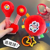 Baby vision training red ball 0-3 months newborn baby visual pursuit red soft cloth ball toy 1 year old