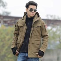 m65 Wind Jersey Male Mid Length Style Outdoor Tactical Submachine Clothing Camouflak Suit Windproof Waterproof Warm Jacket Jacket