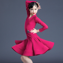 Childrens high-end 2021 Latin dance clothes new big dress dress womens childrens regulations dance performance competition clothes