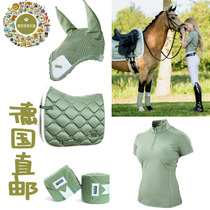 German direct mail high-end precision fad pale butter functional equestrian saddle pad ear cover tied to the knight T-shirt