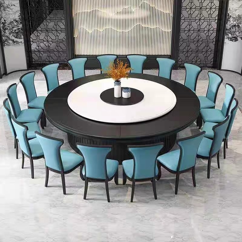 Hotels new Shimu Hotel 3 meters Chinese electric table large round table turntable club room room 20 people hot pot table