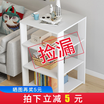 Simple Table Bookshelf Landing Student Dormitory Desk Next Table Small Containing Shelf Multilayer Narrow Slit Short Shelf
