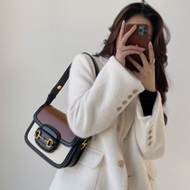 HOUGE niche saddle bag box tofu bag texture senior foreign style cross shoulder bag women bag 2021 New